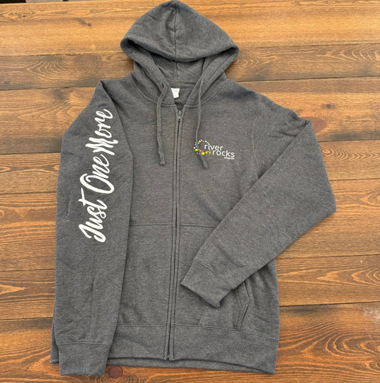 River Rocks Zip-Up Hoodie {Dark Gray}